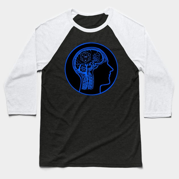 DND Brain Baseball T-Shirt by Bingeprints